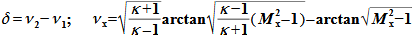 Prandtl-Meyer function for flow deflection