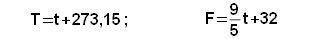 Vzorce pro přepočet teplot