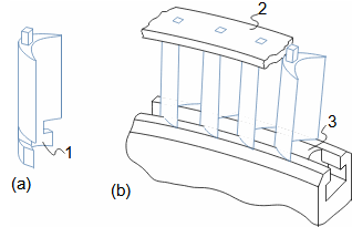 Example of a rotor disk composition of a single-stage steam turbine