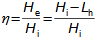 Hydraulic efficiency of diffuser